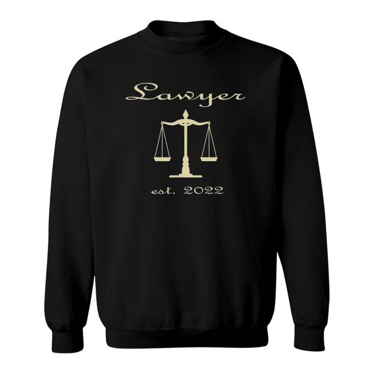 Law School Graduation Gift For Lawyers Est 2022 Graduates Sweatshirt