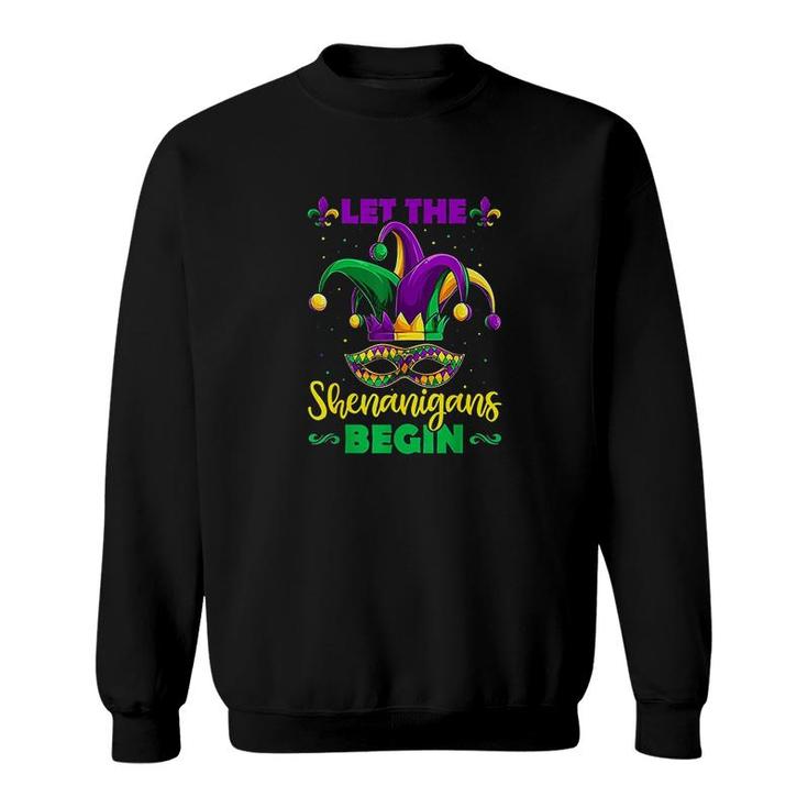 Let The Shenanigans Begin New Orleans Mardi Gras 2022 Kids Men Women  Sweatshirt