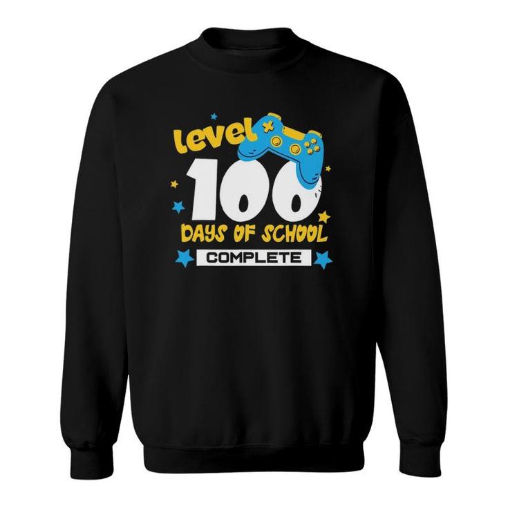 Level 100 Days Of School Complete Gamer Video Games Sweatshirt
