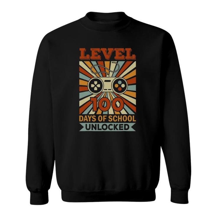 Level 100 Days Vintage 100Th Day Teacher 100 Days Of School Sweatshirt