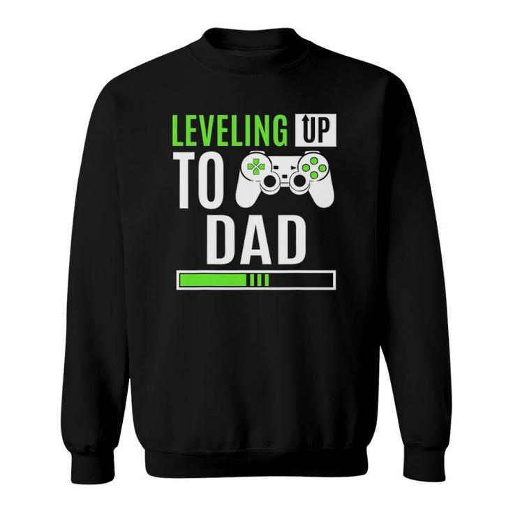 Leveling Up To Dad Gaming Baby Gender Reveal Announcement Sweatshirt