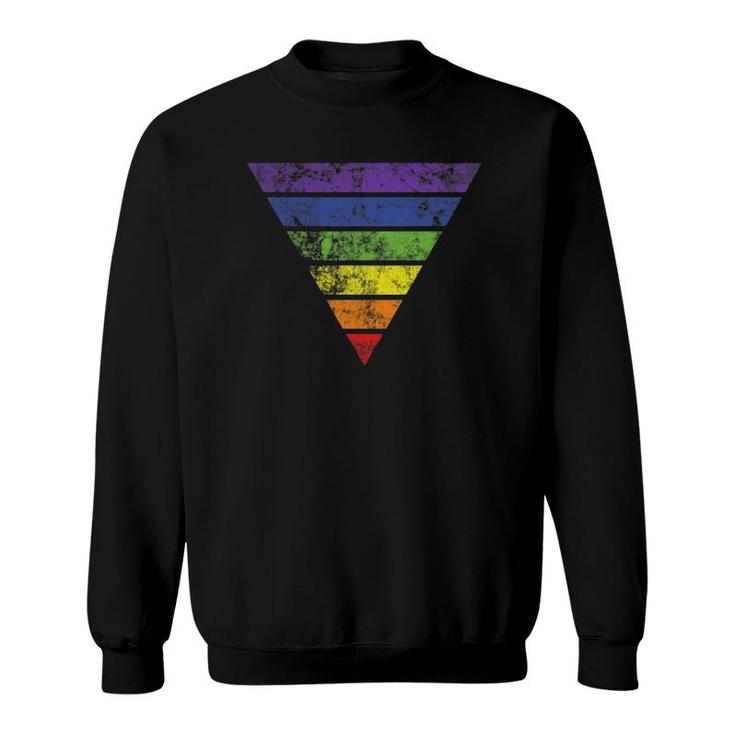 Lgbt Gay Pride  Rainbow Flag Vintage Graphic Tee Gift Sweatshirt