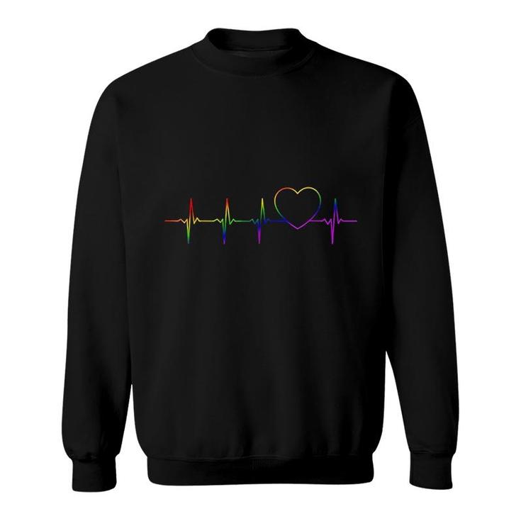Lgbt Heartbeat Gay Lesbian Sweatshirt