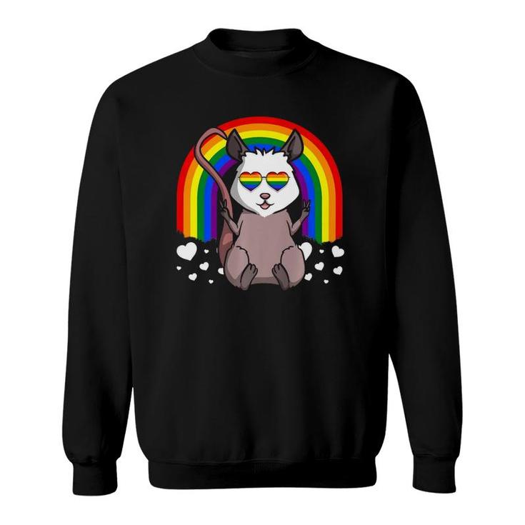 Lgbt Possum Gay Pride Rainbow Lgbtq Cute Gift  Sweatshirt