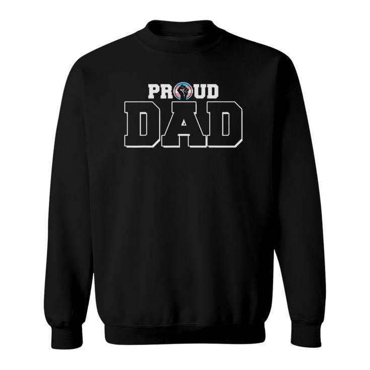 Lgbt Trans Flag Fathers Day Proud Dad From Transgender Son Sweatshirt