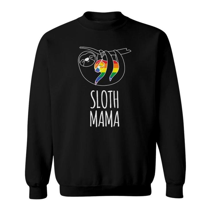Lgbtq Lesbian Gay Pride Mothers Gift Sloth Mama Sweatshirt