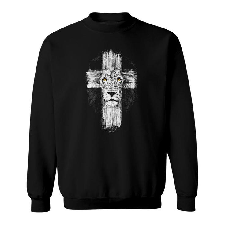 Lion Cross  Christian Fashion Gifts Sweatshirt