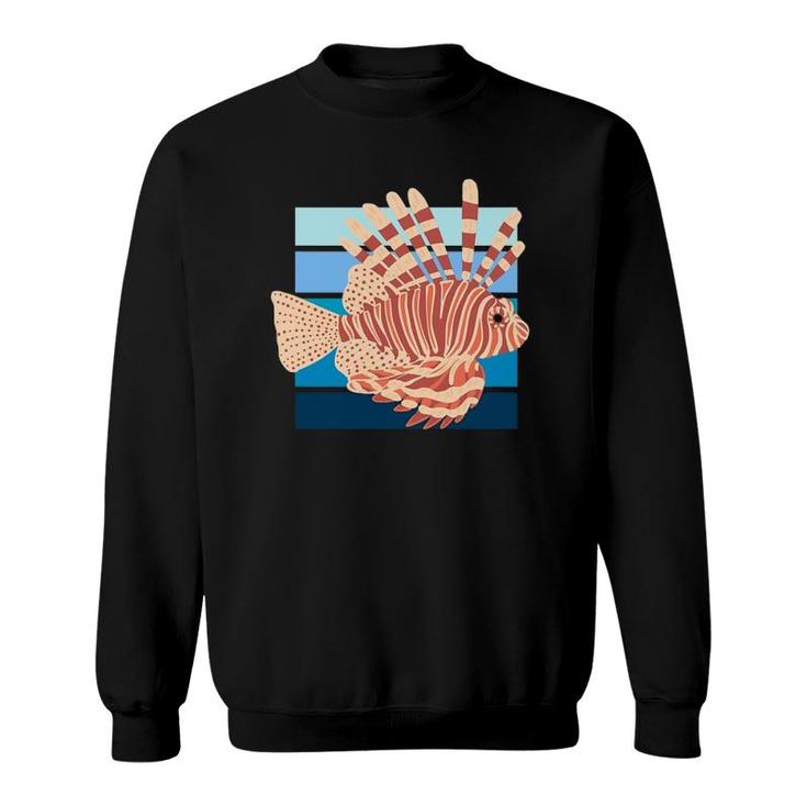 Lion Ocean Fish Retro For Men Women Kids Sweatshirt
