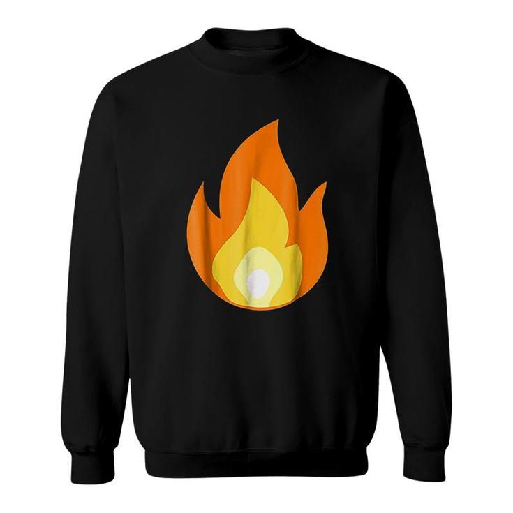 Lit Fire Flame Hot Burning Beach Sweatshirt