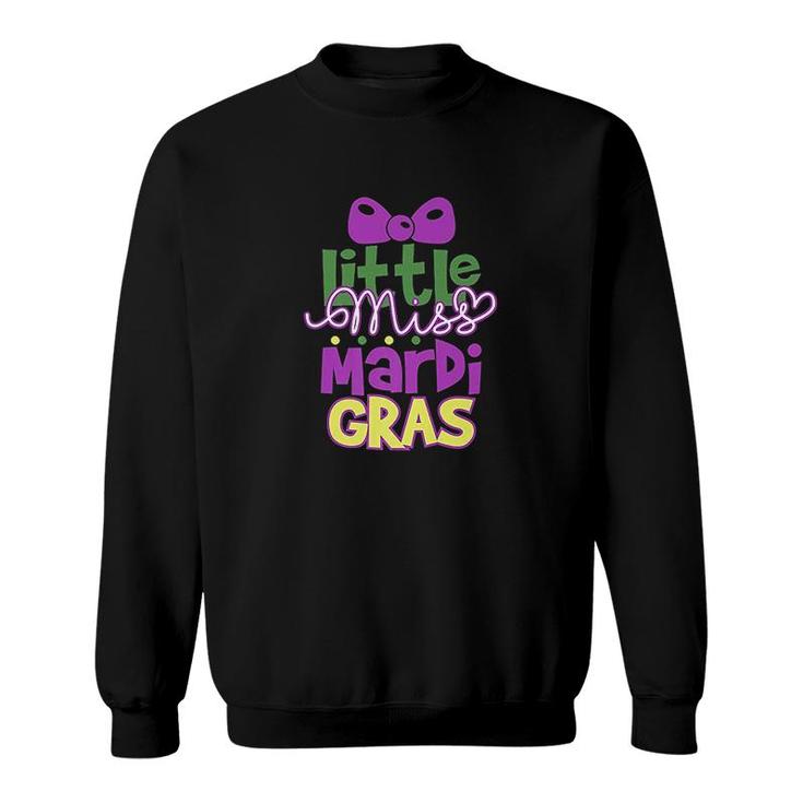 Little Miss Mardi Gras Mardi Gras Costume Girl Kids Premium  Sweatshirt