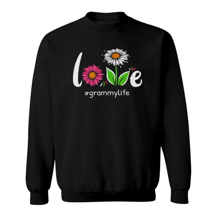 Love Grammy Life Floral Grandma Cute Grandmother Costume Sweatshirt
