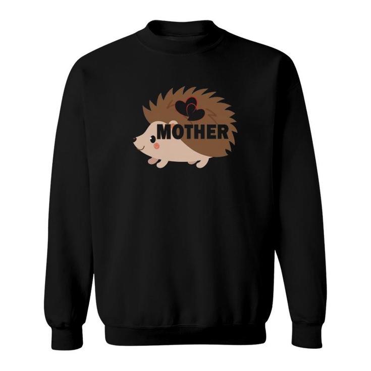 Love Mother Hedgehog Heart Black Version Sweatshirt