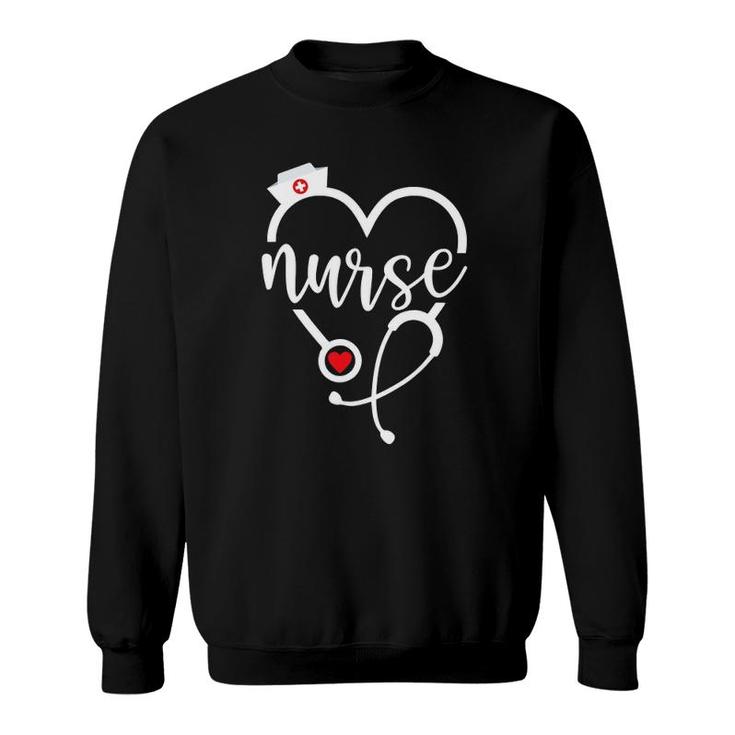 Love Nurse Cute Nurse Er Nurse Rn Nurse Life Scrub Sweatshirt