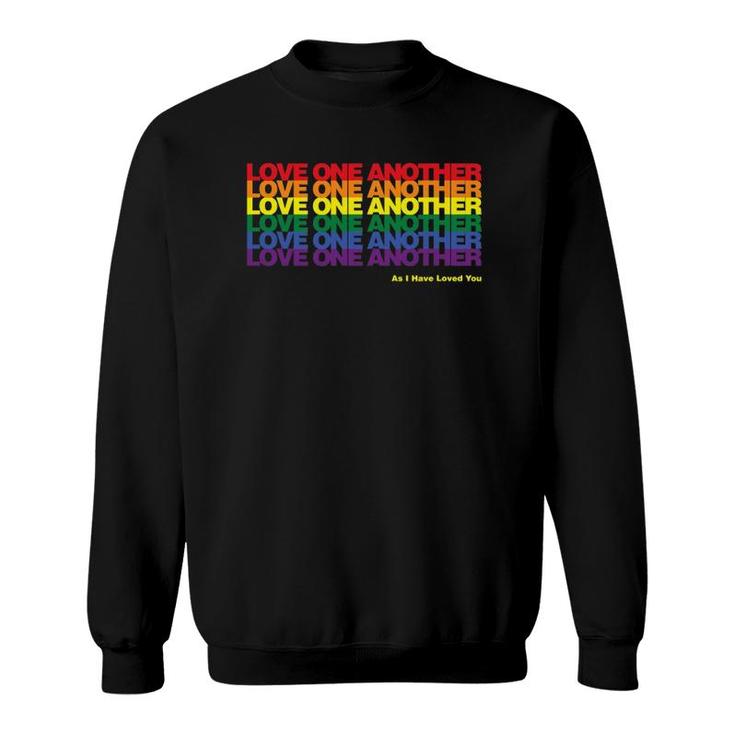 Love One Another Rainbow Solid Sweatshirt