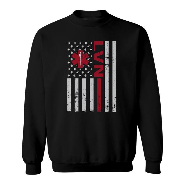 Lvn Licensed Vocational Nurse Usa Flag Sweatshirt Lvn Licensed Vocational Nurse Usa Flag Sweatshirt
