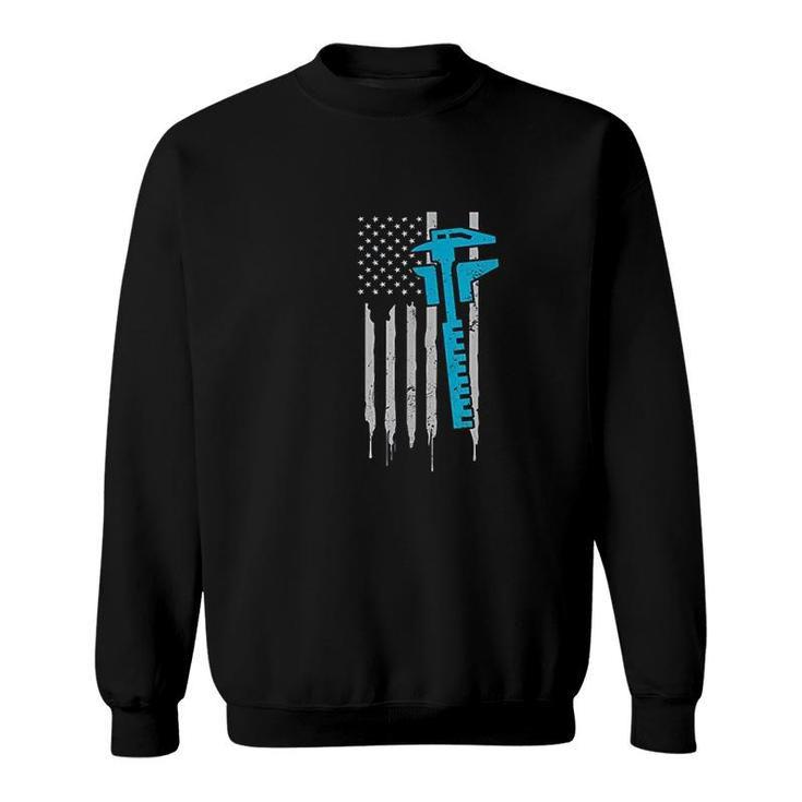Machinist Us American Flag Sweatshirt
