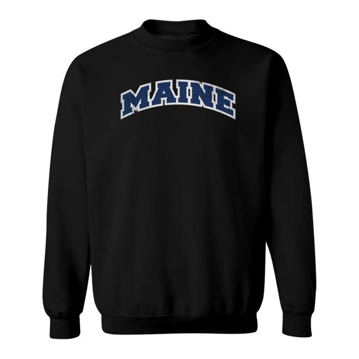 Maine Varsity Style Area Code 207 Vintage Sweatshirt