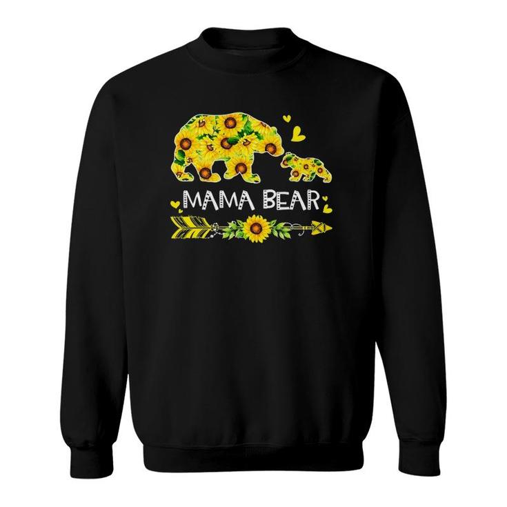 Mama Bear Sunflower Outfit Funny Mama Mothers Day Sweatshirt