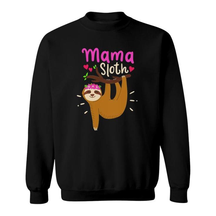 Mama Sloth Lazy Spirit Animal Mom Family Matching Costume Sweatshirt