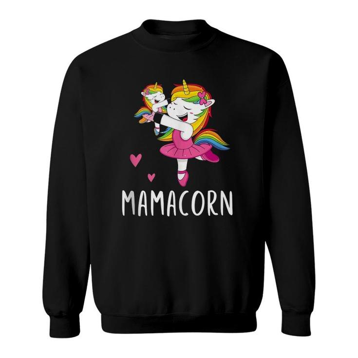 Mamacorn Unicorn Mama Ballerina Mother's Day Gift Sweatshirt