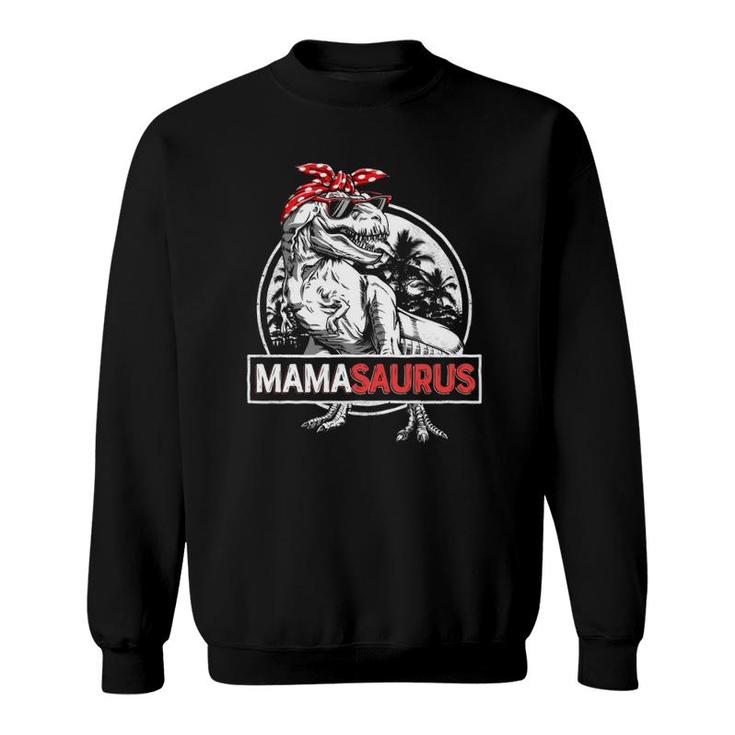 Mamasaurusrex Dinosaur Funny Mama Saurus Family Matching Sweatshirt