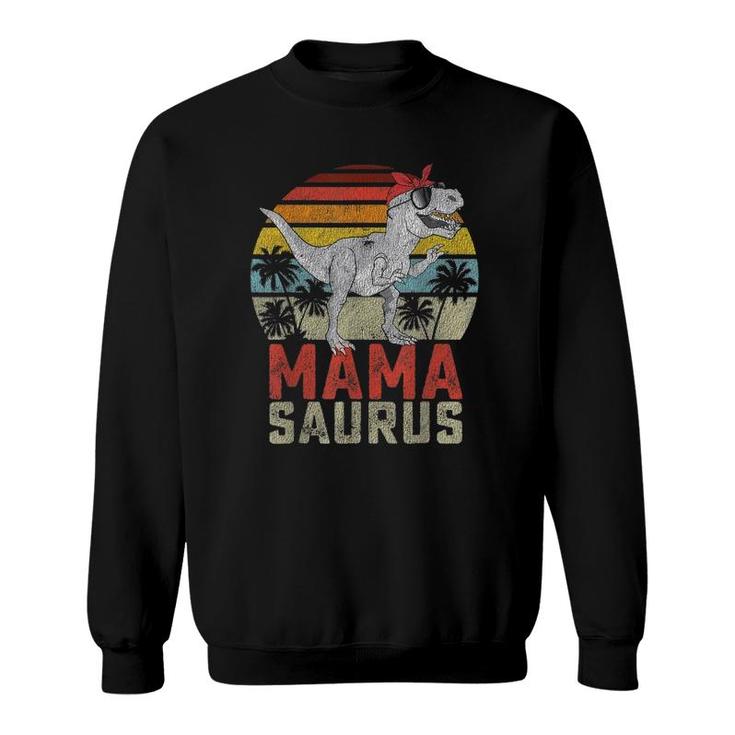 Mamasaurusrex Dinosaur Mama Saurus Family Matching Women Sweatshirt