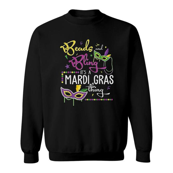 Mardi Gras Bling And Beads Gift Sweatshirt