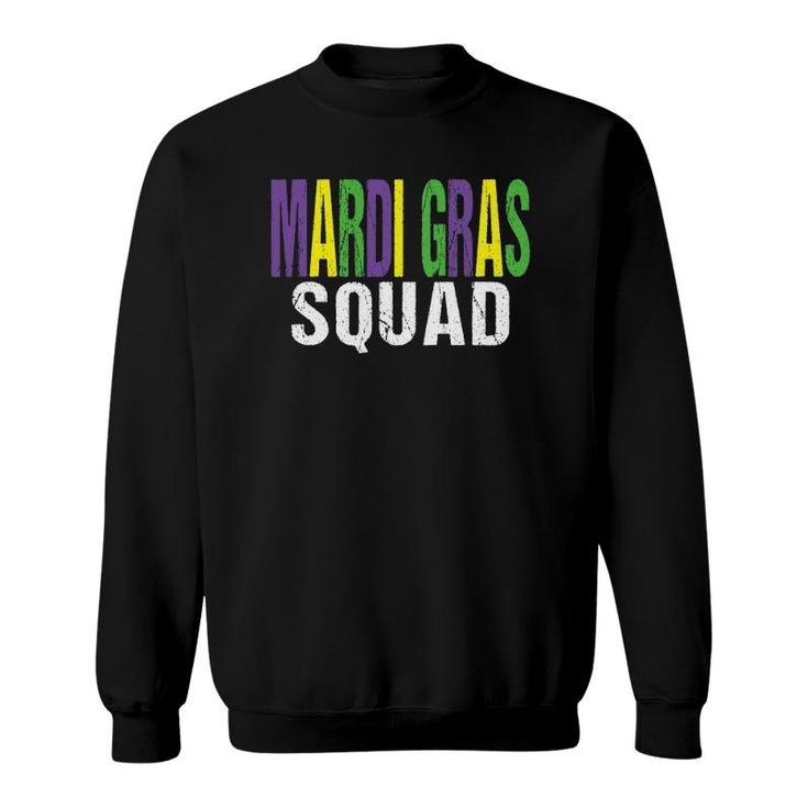Mardi Gras Squad Parade Gift Matching Group Sweatshirt