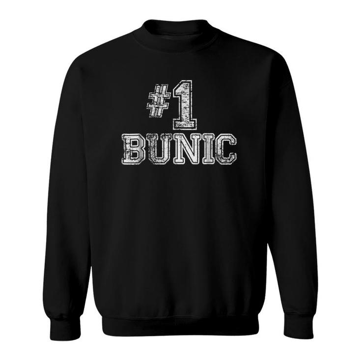 Mens 1 Bunic Number One Father's Day Gift Tee Sweatshirt