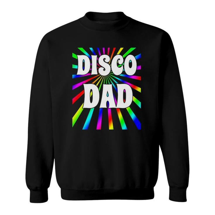 Mens 70'S Disco  Disco Dad Multi-Color Party Sweatshirt
