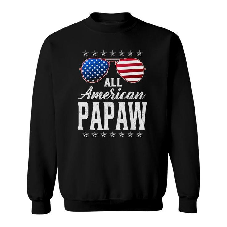 Mens All American Papaw 4Th Of Julyfathers Day Papaw Gift Sweatshirt