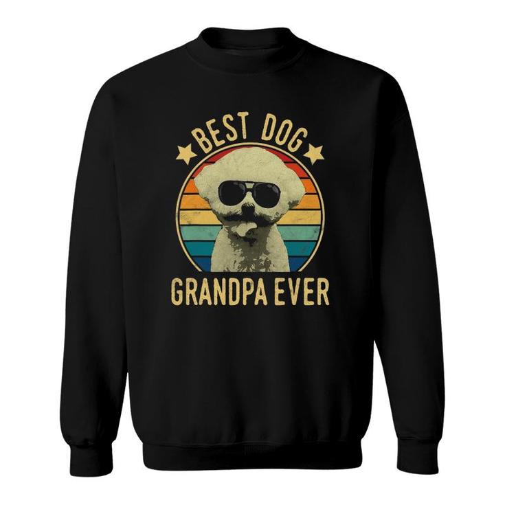 Mens Best Dog Grandpa Ever Bichon Frise Father's Day Sweatshirt
