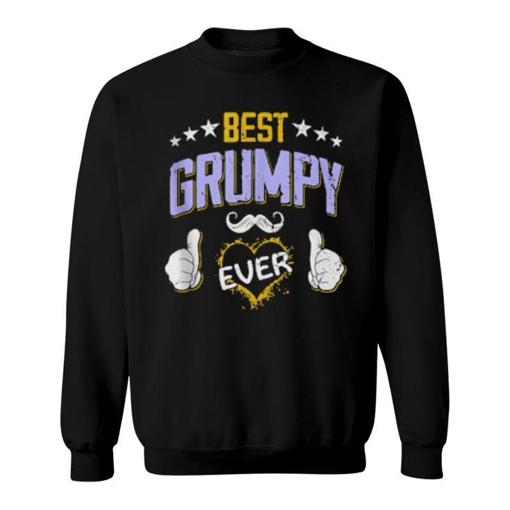 Mens Best Grumpy Ever Personalized Grandpa  Sweatshirt