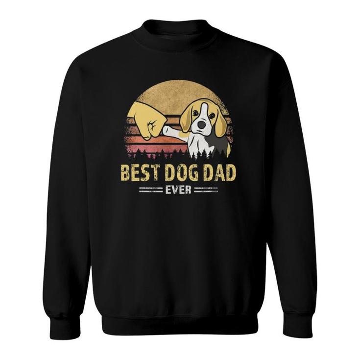 Mens Cute Best Beagle Dad Ever Retro Vintage Puppy Lover Design Sweatshirt