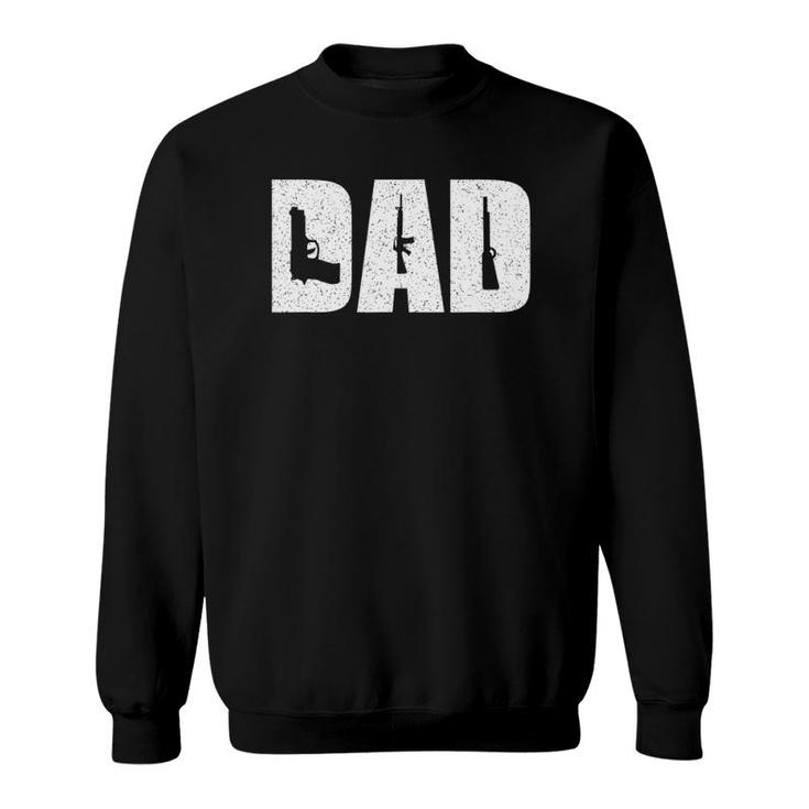 Mens Dad And Guns Collection Vintage Sweatshirt