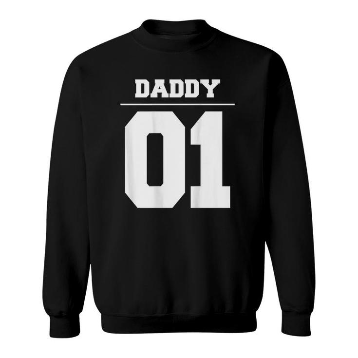 Mens Daddy 01 Fathers Day Gift Idea Daddy Daughter Matching Sweatshirt