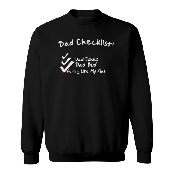 Mens Father's Day Checklist Sweatshirt