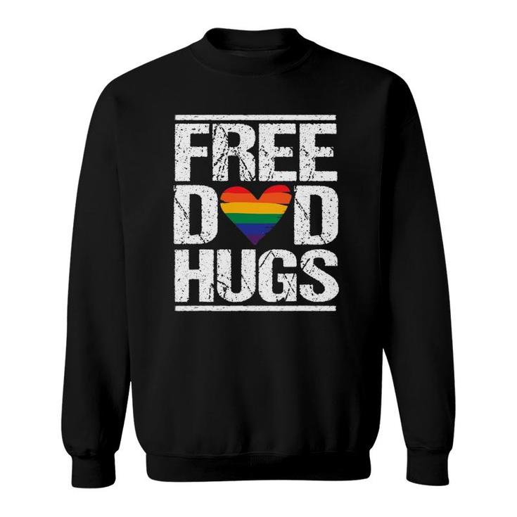 Mens Free Dad Hugs Lgbt Pride Stepfather Daddy Papa Sweatshirt
