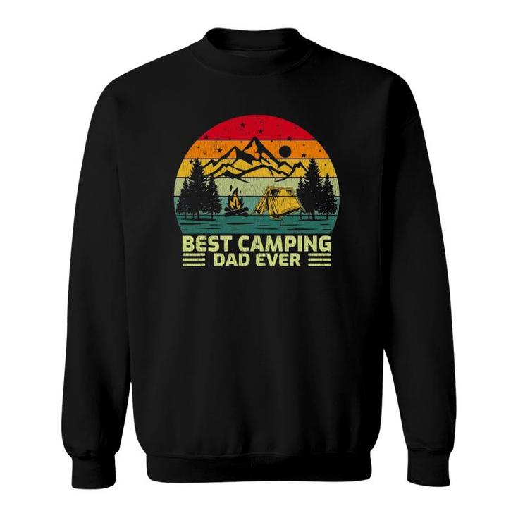 Mens Funny Vintage Best Camping Dad Ever Father's Day Sweatshirt