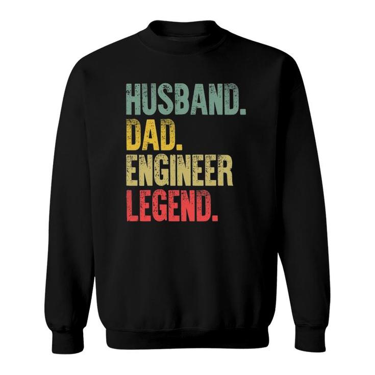 Mens Funny Vintage  Husband Dad Engineer Legend Retro Sweatshirt