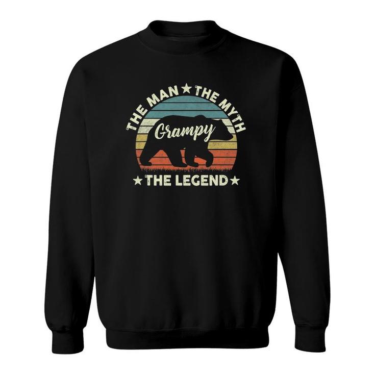 Mens Grampy Bear  Gift For Father's Day The Man Myth Legend Sweatshirt