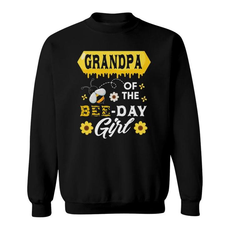 Mens Grandpa Of The Bee Birthday Girl Family Matching Hive Honey Sweatshirt