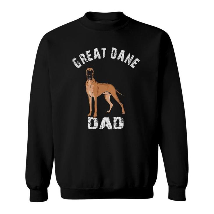 Mens Great Dane Dad Illustration For Men Great Dane Owners Sweatshirt