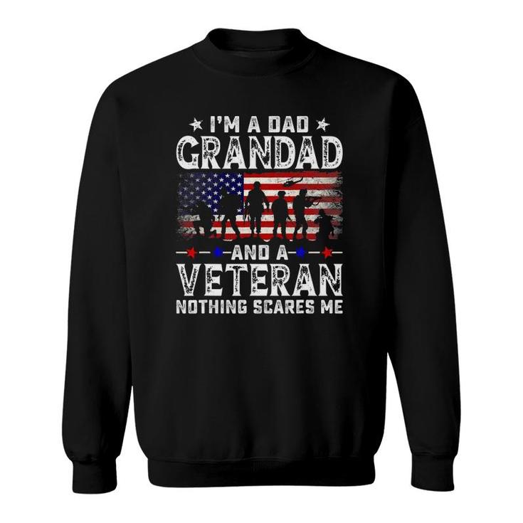Mens I'm A Dad Grandad And A Veteran For Dad Father's Day Sweatshirt