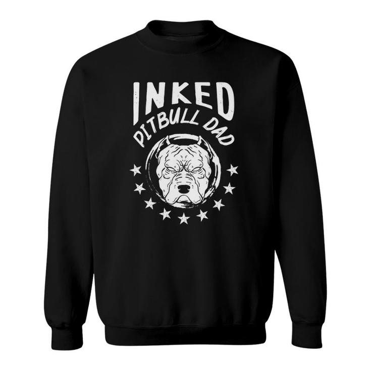 Mens Inked Pitbull Dad Dog Owner Father's Day Gifts Sweatshirt
