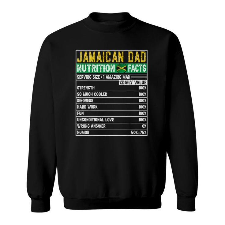 Mens Jamaican Dad Gifts - Dad Hero Nutritional Father's Day Sweatshirt