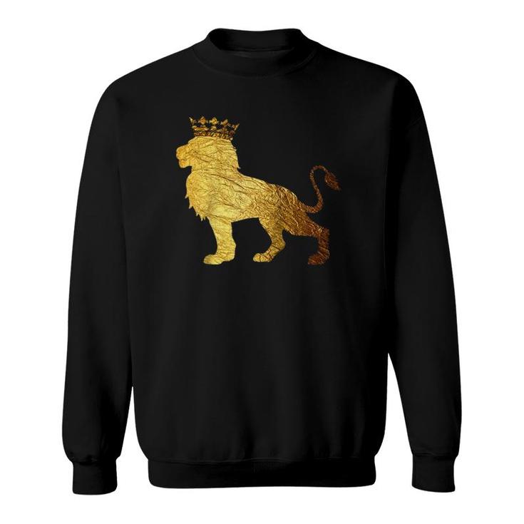 Mens King Of The Jungle Crown King Lion For Men & Boys Cool Lion Raglan Baseball Tee Sweatshirt