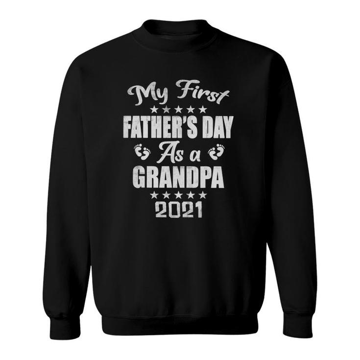 Mens My First Father's Day As A Grandpa - New Baby Announcement Sweatshirt