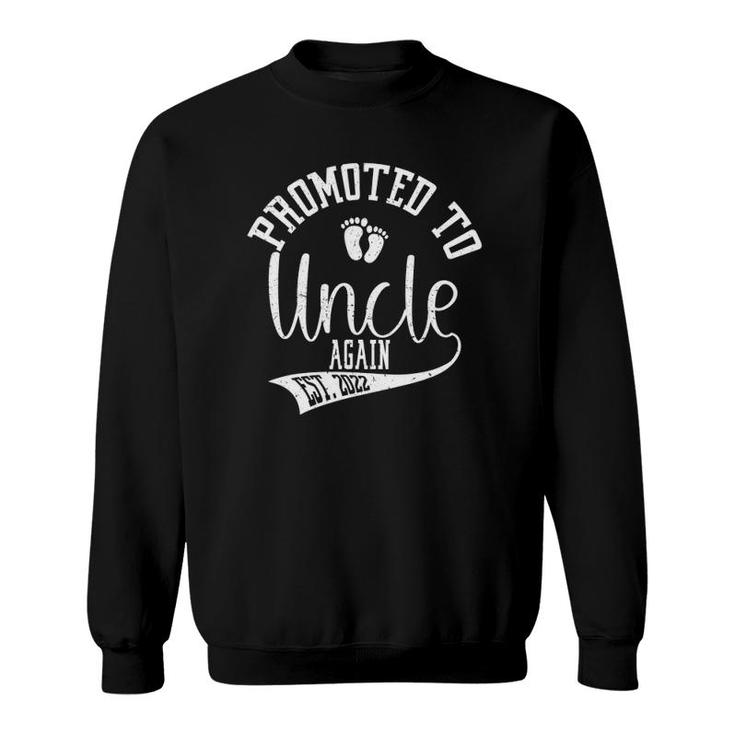 Mens Promoted To Uncle Again 2022 Cute New Uncle Tees For Men Sweatshirt