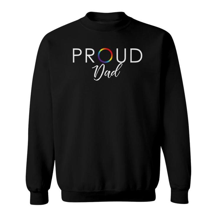 Mens Proud Dad  Cute Lgbtq Pride Month Gift Sweatshirt